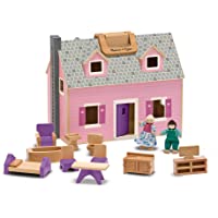 Melissa &amp- Doug- Fold and go Casita de muñecas (13701)